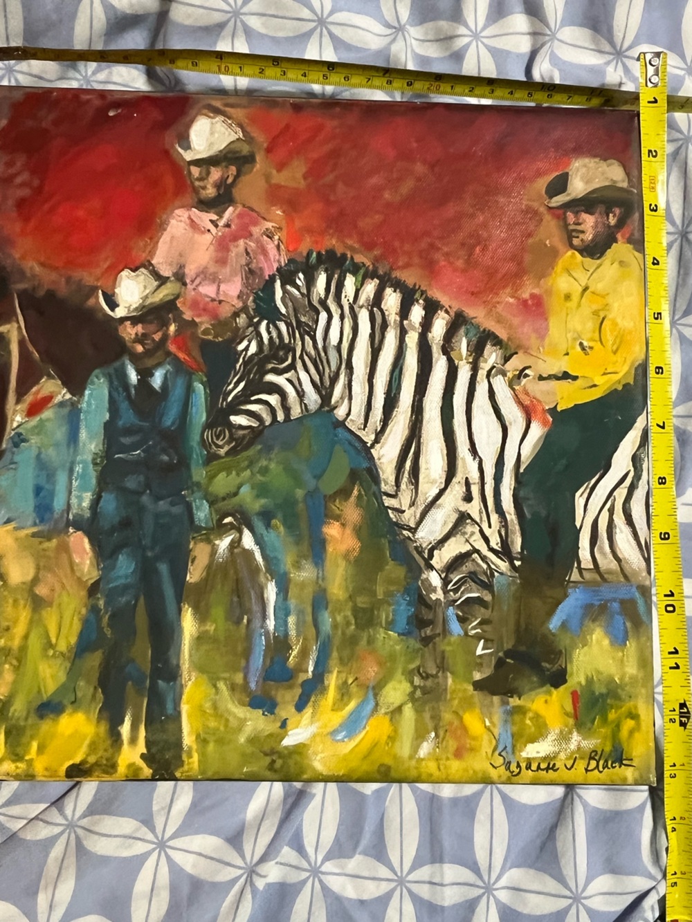 Abstract Zebra Canvas Art - Multicolor